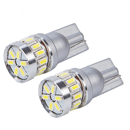 

10pcs car T10 LED w5w 3014 18SMD Amber yellow for Turn Side License Plate Interior Map Dome Side Marker clearance Light 12v
