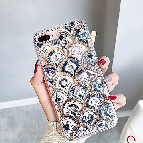 

Case For Apple iPhone XS Max / iPhone 8 Plus Flowing Liquid / Shockproof / Dustproof Back Cover 3D Cartoon / Glitter Shine Soft PC for iPhone 7 / 7 Plus / 8 / 6 /6 Plus / XR / X / XS