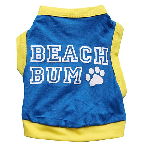 

Dog Vest Puppy Clothes Animal Quotes & Sayings Casual / Daily Simple Style Dog Clothes Puppy Clothes Dog Outfits Blue Costume for Girl and Boy Dog Cotton XS S M L