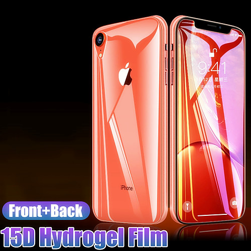 

frontback 15d protective hydrogel film on the for iphone x xr xs max 8 7 6 6s plus screen protector film full cover not glass