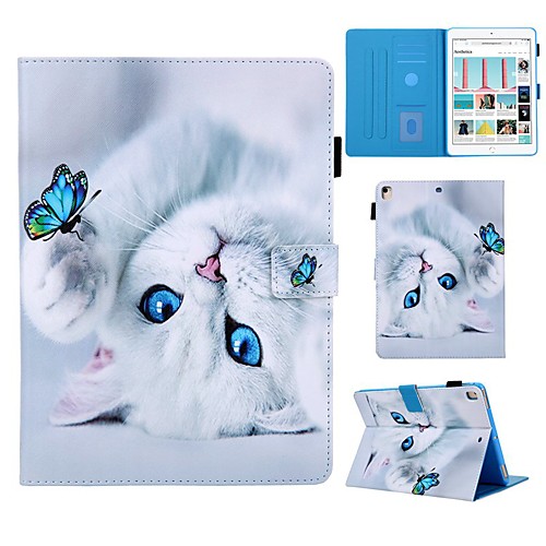 

Case For Apple iPad mini 5/New Air(2019) Auto Sleep / Wake Up / Magnetic / with Stand Full Body Cases Animal / Butterfly / Cat Hard PU Leather for iPad Pro 9.7'' / iPad (2017)/Pro 10.5/Pro 11''/2/3/4