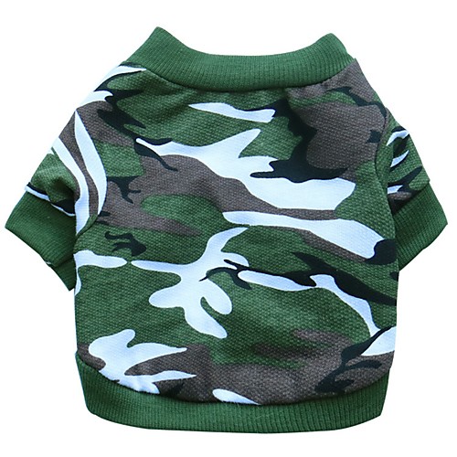 

Dog Shirt / T-Shirt Vest Puppy Clothes Patchwork Camouflage Casual / Daily Simple Style Dog Clothes Puppy Clothes Dog Outfits Red Light Green Pink Costume for Girl and Boy Dog Cotton XS S M L