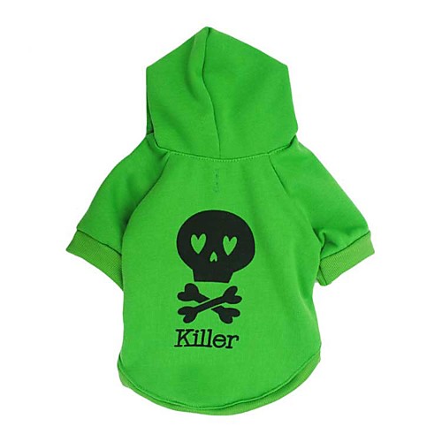 

Dog Sweater Hoodie Sweatshirt Quotes & Sayings Skull Simple Style Casual / Sporty Dog Clothes Puppy Clothes Dog Outfits Black Red Green Costume for Girl and Boy Dog Fabric XS S M L
