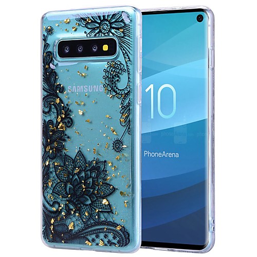 

Case For Samsung Galaxy S9 / S9 Plus / Galaxy S10 Shockproof / Transparent / Pattern Back Cover Flower Soft TPU