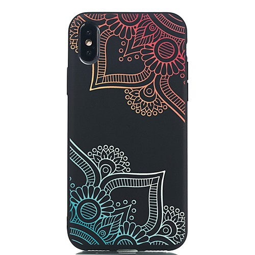 

Case For Apple iPhone 12 / iPhone 11 / iPhone 12 Pro Max Shockproof / Frosted / Pattern Back Cover Flower TPU