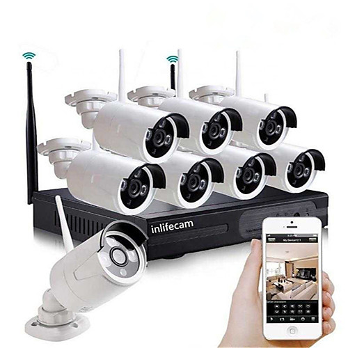 

8CH 720P HD CCTV Camera Wireless NVR Kit Security System WIfi Ip Kit