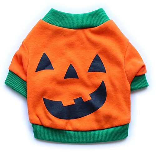 

Cat Dog Halloween Costumes Costume Shirt / T-Shirt Cosplay Halloween Dog Clothes Puppy Clothes Dog Outfits Orange Green Costume for Girl and Boy Dog Cotton XS S M L