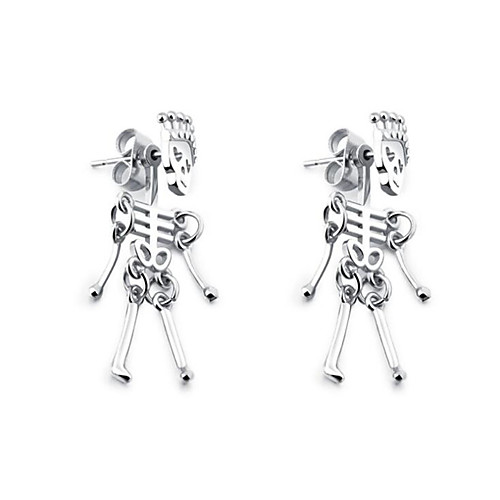 

Men's Women's Earrings Classic Skull Stylish Earrings Jewelry Gold / Black / Silver For Gift Daily 1 Pair