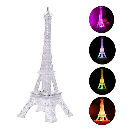 

Eiffel Tower Night Lights Acrylic Multicolor Illuminated Desk Night Lights Children Christmas Gifts Holiday Bedroom Decoration Lights