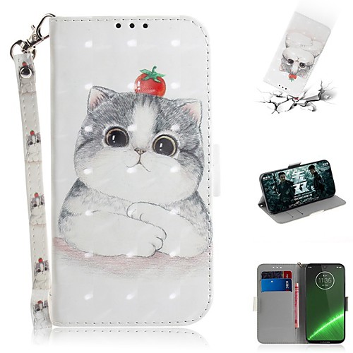 

Case For Motorola G7 / G7 Plus / G7 Play Wallet / Card Holder / Shockproof Full Body Cases Lovely Cat PU Leather for Moto G7 Power/MOTO G5S Plus/MOTO One / MOTO P30 Play