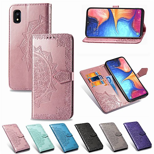 

Case For Samsung Galaxy A5(2018) / A6 (2018) / A6 (2018) Wallet / Card Holder / Shockproof Full Body Cases Solid Colored Hard PU Leather
