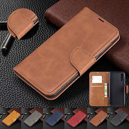 

Phone Case For Apple Full Body Case Leather Flip iPhone 12 Pro Max 11 SE 2020 X XR XS Max 8 7 6 Card Holder Flip Magnetic Solid Color PU Leather