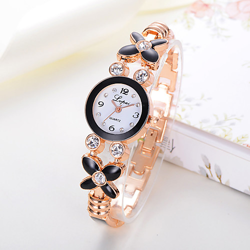 

Ladies Quartz Watches Cubic Zirconia Elegant Fashion Silver Rose Gold Alloy Chinese Quartz GoldenBlack WhiteSilver WhiteGold Casual Watch Imitation Diamond 1 pc Analog One Year Battery Life