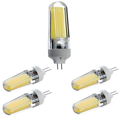 

5pcs 3 W LED Bi-pin Lights LED Filament Bulbs 400 lm G4 T 1 LED Beads COB Dimmable Decorative Lovely Warm White Cold White Natural White 220-240 V 110-120 V