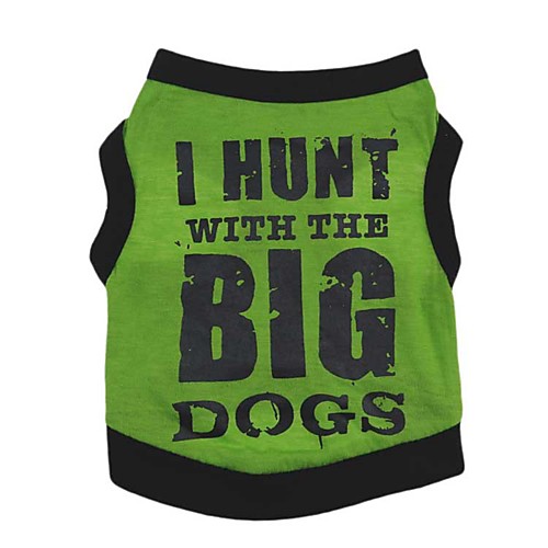 

Dog Vest Puppy Clothes Quotes & Sayings Casual / Daily Simple Style Dog Clothes Puppy Clothes Dog Outfits Yellow Orange Green Costume for Girl and Boy Dog Cotton XS S M L