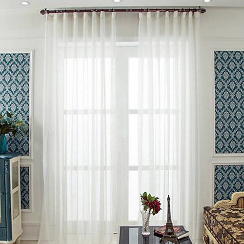 

Sheer Two Panels Sheer Living Room Curtains