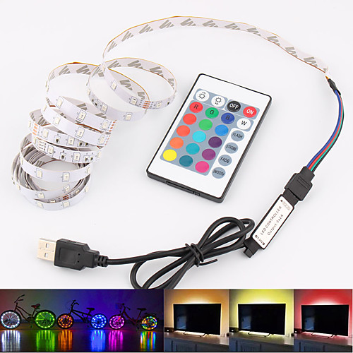 

2M LED Light Strips RGB Tiktok Lights 5V USB Power WhiteWarm White 2835SMD HDTV TV Desktop PC Screen Backlight Bias lighting