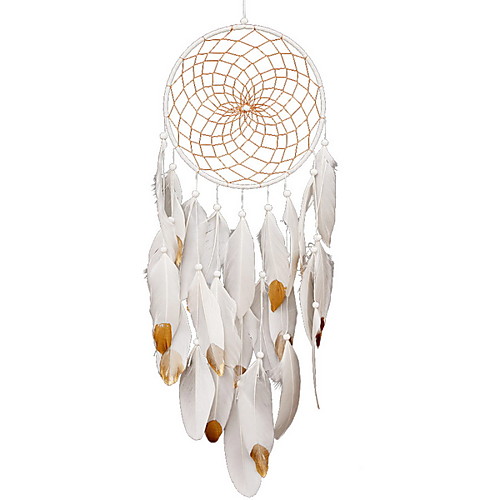 

Boho Dream Catcher Handmade Gift Wall Hanging Decor Art Ornament Craft Feather for Kids Bedroom Wedding Festival 7520cm