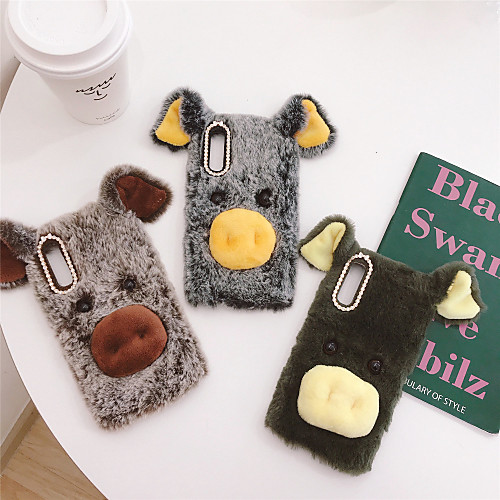 

Phone Case For Samsung Galaxy Back Cover A8 2018 A8 A7 Galaxy A9(2018) A10 A30 A50 A40 A70 Galaxy A20e Rhinestone Plush Animal TPU