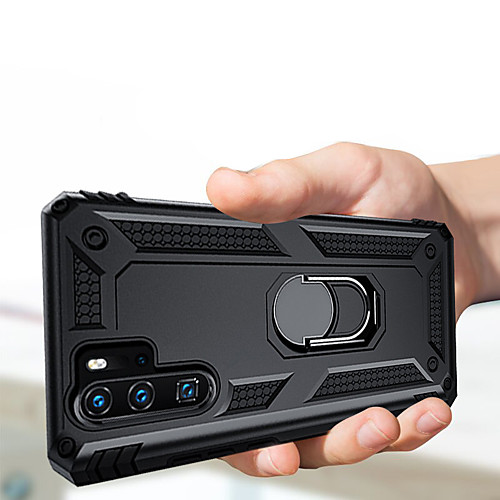 

Luxury Armor Soft Shockproof Case On The For Huawei P30 Pro P30 Lite P30 Silicone Car Holder Ring Case