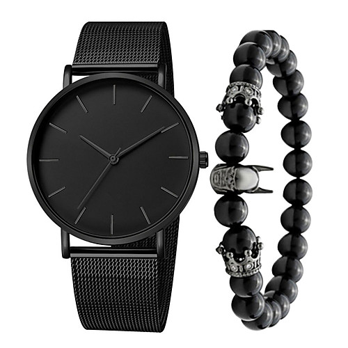 

Men's Dress Watch Quartz Modern Style Stylish Stainless Steel Black / Silver / Gold 30 m Water Resistant / Waterproof Casual Watch Cool Analog Casual Fashion - Black Rose Gold Gold One Year Battery
