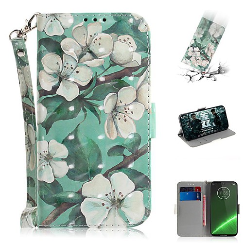 

Case For Motorola G7 / G7 Plus / G7 Play Wallet / Card Holder / Shockproof Full Body Cases Flower PU Leather for Moto G7 Power/MOTO G5S Plus/MOTO One / MOTO P30 Play