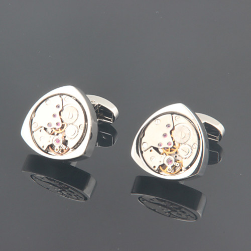 

Cufflinks Vintage Casual Alloy Brooch Jewelry Silver For Wedding Party