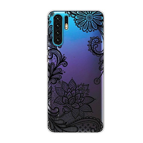 

Case For Huawei Huawei P20 / Huawei P20 Pro / Huawei P20 lite Shockproof / Transparent / Pattern Back Cover Flower TPU / P10 Lite / P10