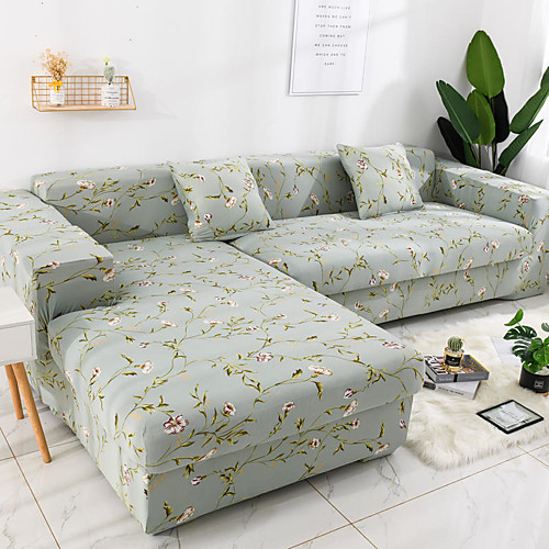 

Sofa Cover Stretch Cheap Slipcovers Soft Durable Couch Cover 1 Piece Spandex Jacquard Fabric Washable Furniture Protector Armchair Loveseat L-shape