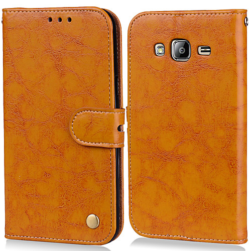 

Case For Samsung Galaxy J2 Prime Card Holder / Flip Full Body Cases Solid Colored Hard PU Leather for J2 Prime