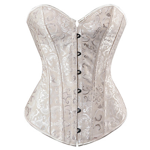

Women's Plus Size Hook & Eye Overbust Corset - Solid Colored / Sexy, Stylish White Black Beige XXXXL XXXXXL XXXXXXL