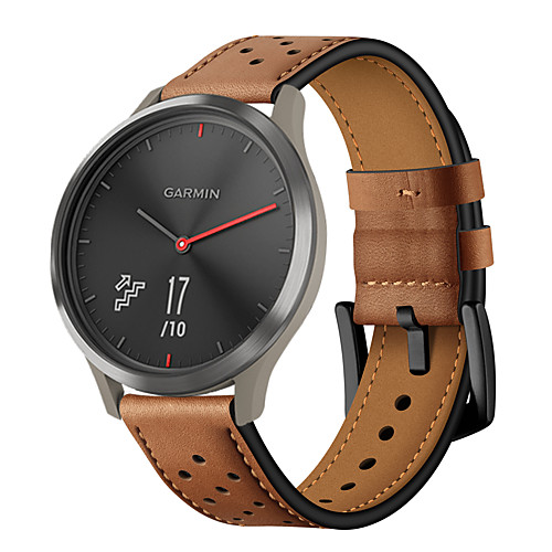 

1 Pcs Watch Band Fashion Genuine Leather Replacement Strap for Garmin Vivomove HR Smart Wristband