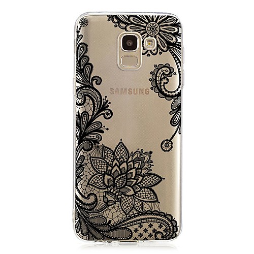 

Case For Samsung Galaxy J7 (2017) / J6 (2018) / J5 (2017) Shockproof / Transparent / Pattern Back Cover Flower Soft TPU
