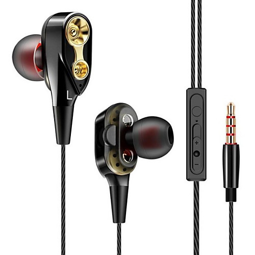 

Double Unit Drive Headset In Ear Earphone Bass Stereo Earphone for phone DJ mp3 Sport Earphones Headset Earbud With Mic