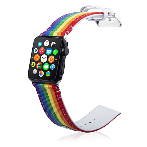 

Watch Band for Apple Watch Series 5/4/3/2/1 Apple Sport Band / Modern Buckle Nylon / Genuine Leather Wrist Strap