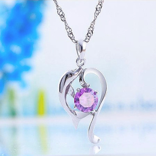 

Women's Pendant Necklace Charm Necklace Precious Fashion Zircon Copper Silver Plated Silver 45 cm Necklace Jewelry 1pc For Christmas Wedding Party Evening Street Gift