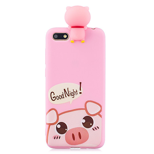 

For HUAWEI Y5 2018 3D Cute Coloured Painted Animal TPU Anti-scratch Non-slip Protective Cover Back Case