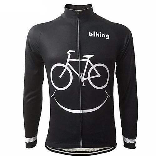 

21Grams Novelty Men's Short Sleeve Cycling Jersey - BlackWhite Bike Jersey Top Quick Dry Moisture Wicking Breathable Sports Summer Terylene Mountain Bike MTB Clothing Apparel / Micro-elastic