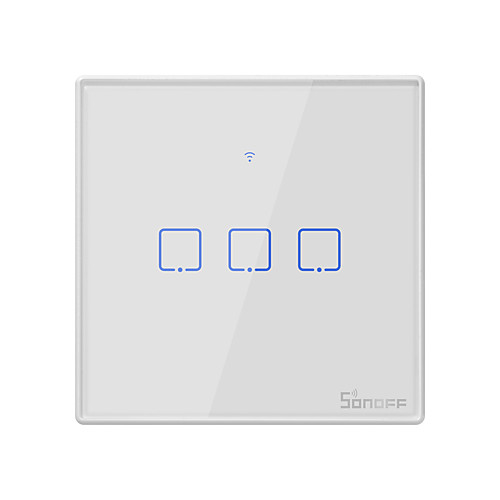 

SONOFF T2EU3C-TX 100-240V TX Series WIFI Wall Switch Smart Wall Touch Light Switch For Smart Home Work With Alexa Google Home
