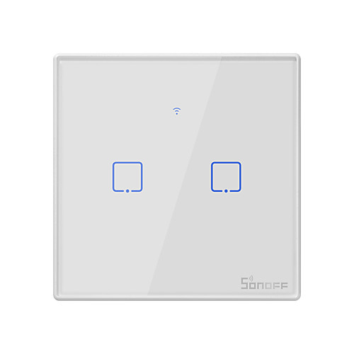 

SONOFF T2EU2C-TX 100-240V TX Series WIFI Wall Switch Smart Wall Touch Light Switch For Smart Home Work With Alexa Google Home