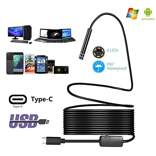 

HD Industrial Endoscope 3in1 Android Endoscope Waterproof Mobile Phone Endoscope Air Conditioning Duct Cord 10 M