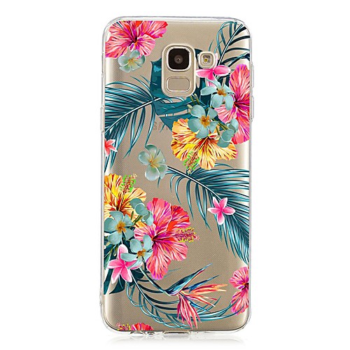 

Case For Samsung Galaxy J7 (2017) / J6 (2018) / J5 (2017) Shockproof / Transparent / Pattern Back Cover Flower Soft TPU