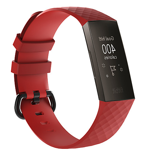 

Watch Band for Fitbit Charge 3 Fitbit Modern Buckle Silicone Wrist Strap