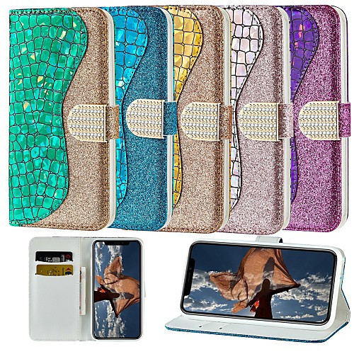 

Phone Case For Samsung Galaxy Full Body Case Wallet Card J6 J6 Plus J5 J4 (2018) J4 Plus J3 J3 (2016) Galaxy J4 Plus(2018) Galaxy J6 Plus(2018) Wallet Card Holder with Stand Glitter Shine Hard PU