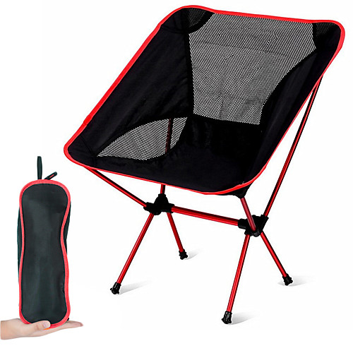 

Camping Chair Portable Ultra Light (UL) Foldable Oxford Cloth Aluminum Alloy Mesh for 1 person Beach BBQ Upgrade orange Upgrade red Upgrade navy upgrade Blue