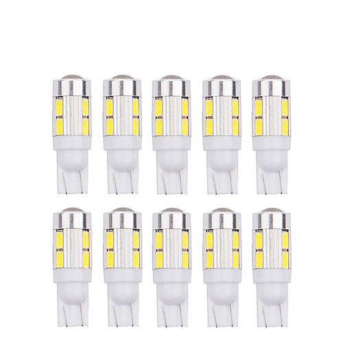 

10pcs T10 5630 10SMD w5w LED 194 168 W5W Car Side Wedge Tail reading Light Lamp car indicate auto bulb 12v
