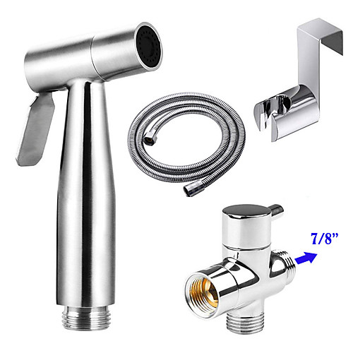 

Stainless Steel Toilet Handheld Shattaf Set Bidet Sprayer Shower Head Balcony Cleaning Accessories Shower Faucet Muslim Shower Head