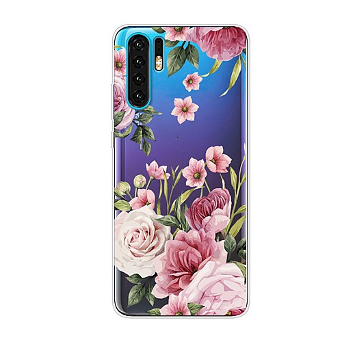 

Phone Case For Huawei Back Cover Huawei P20 Huawei P20 Pro Huawei P20 lite Huawei P30 Huawei P30 Pro Huawei P30 Lite P10 Lite P10 Huawei P9 Lite P8 Lite (2017) Shockproof Transparent Pattern Flower