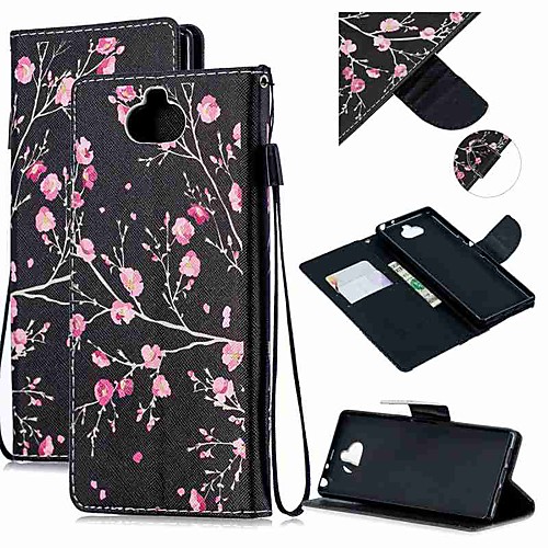 

Case For Sony Sony Xperia 10 / Sony Xperia XZ3 / Xperia XZ2 Compact Wallet / Card Holder / Shockproof Full Body Cases Flower PU Leather