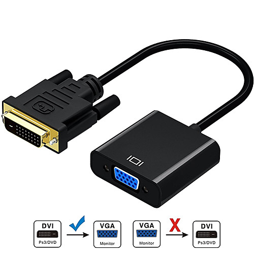 

Dvi to VGA adapter 24 plus 1 switch turn dvi - d vda high qing vja connections 1080 p display screen link graphics vgi with chip to desktop computer mainframe connector